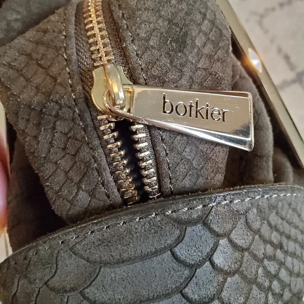 Botkier Misha Satchel snake embossing olive